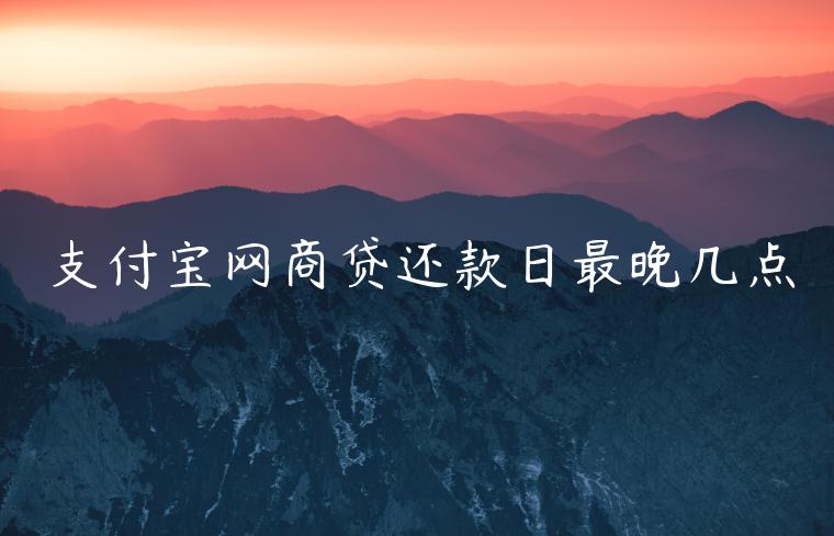 支付寶網(wǎng)商貸還款日最晚幾點(diǎn)